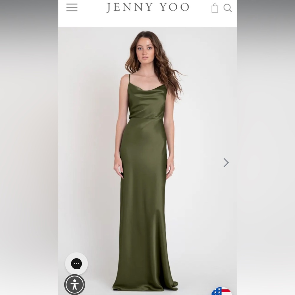 Jenny Yoo Silvie Dress in Color Olive
